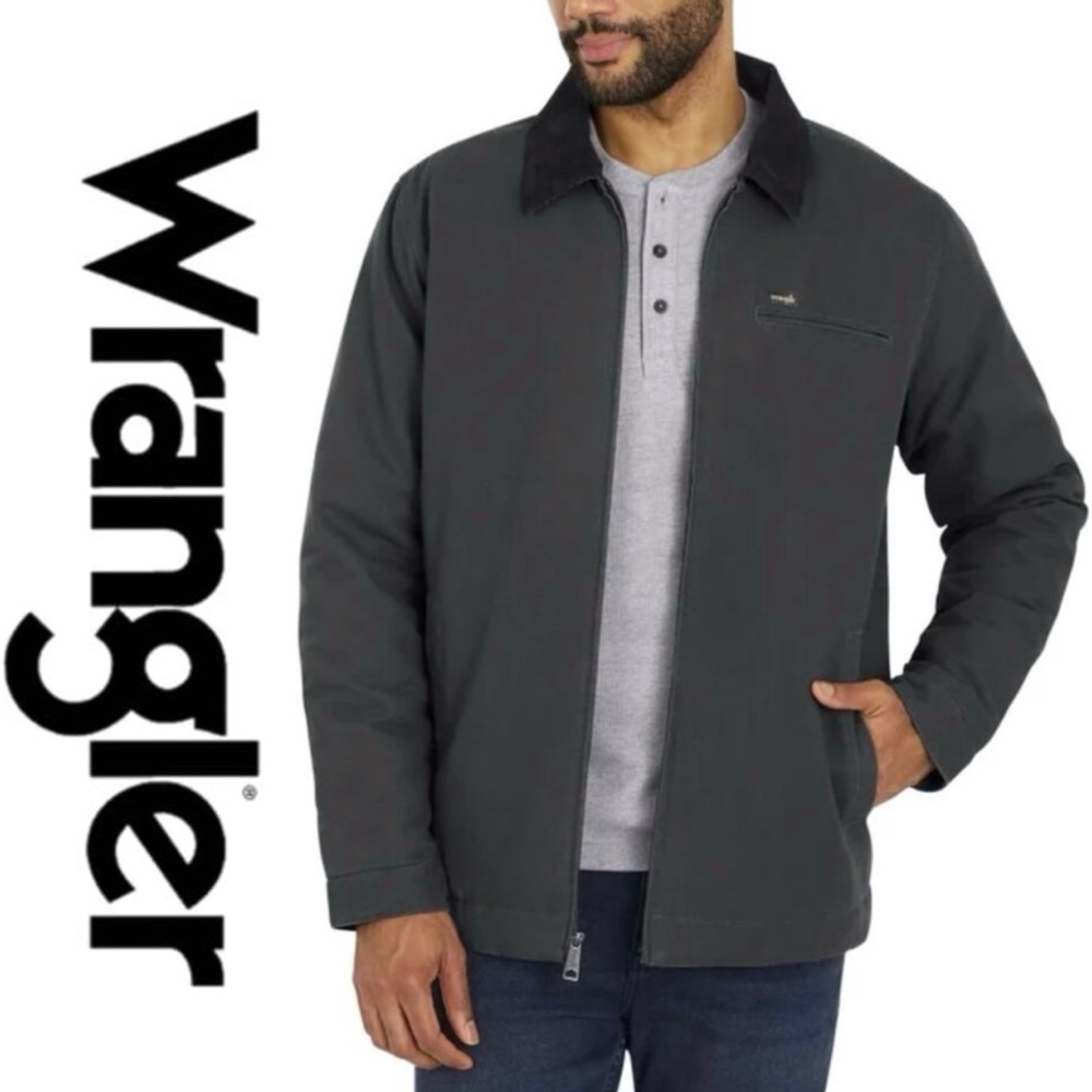 Wrangler Men's Glenrock Canvas Gray Work Jacket NWT